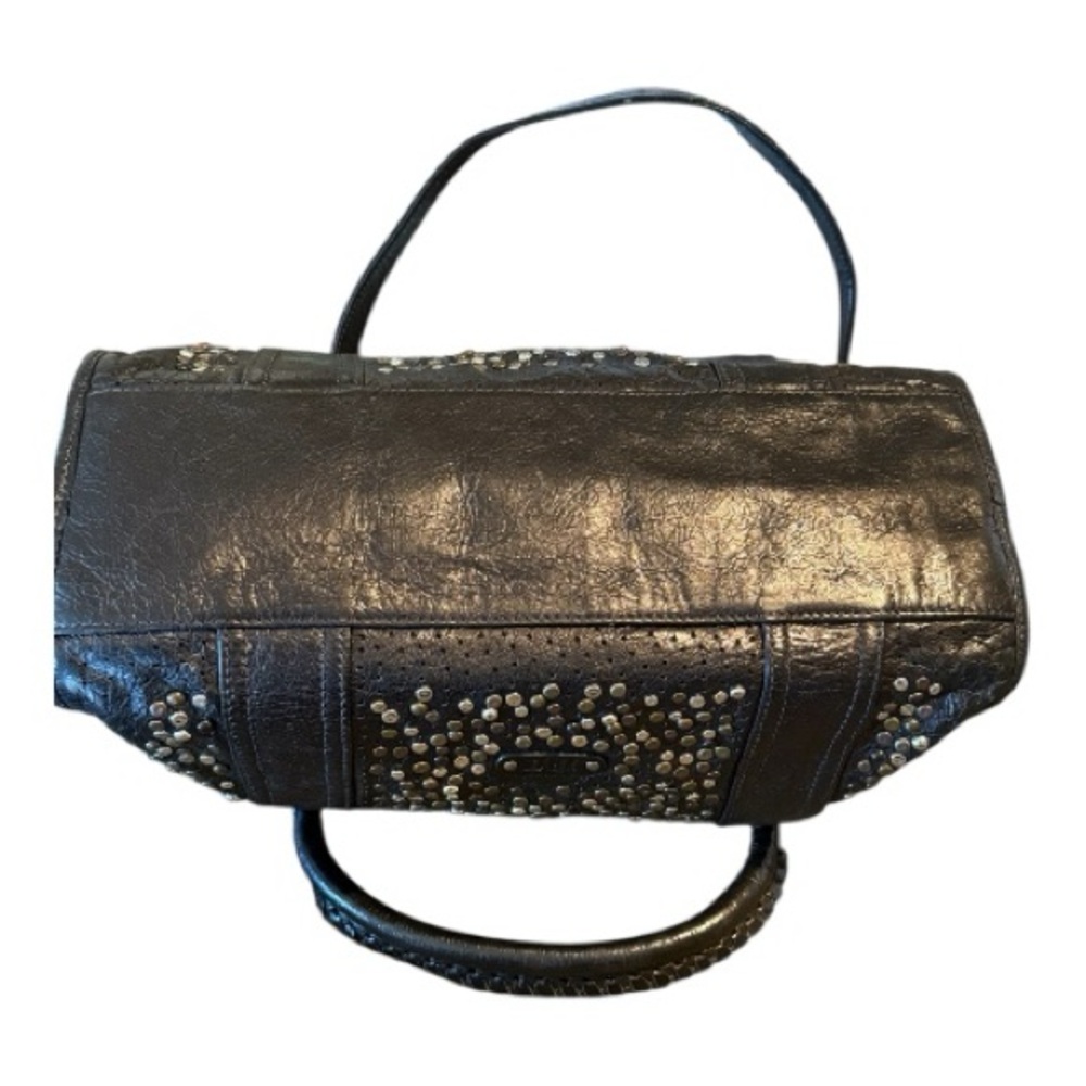 FRYE (rare!) Deborah Studded Black Leather Large Satchel - Picture 5 of 16